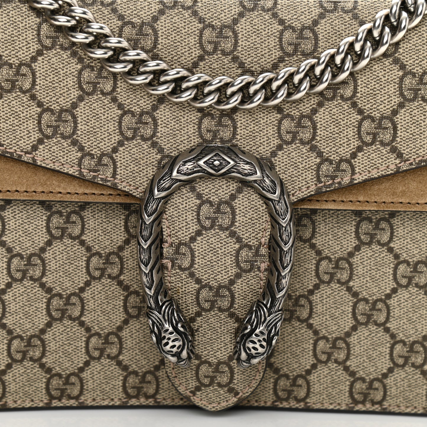 GG Supreme Monogram Small Dionysus Shoulder Bag Taupe