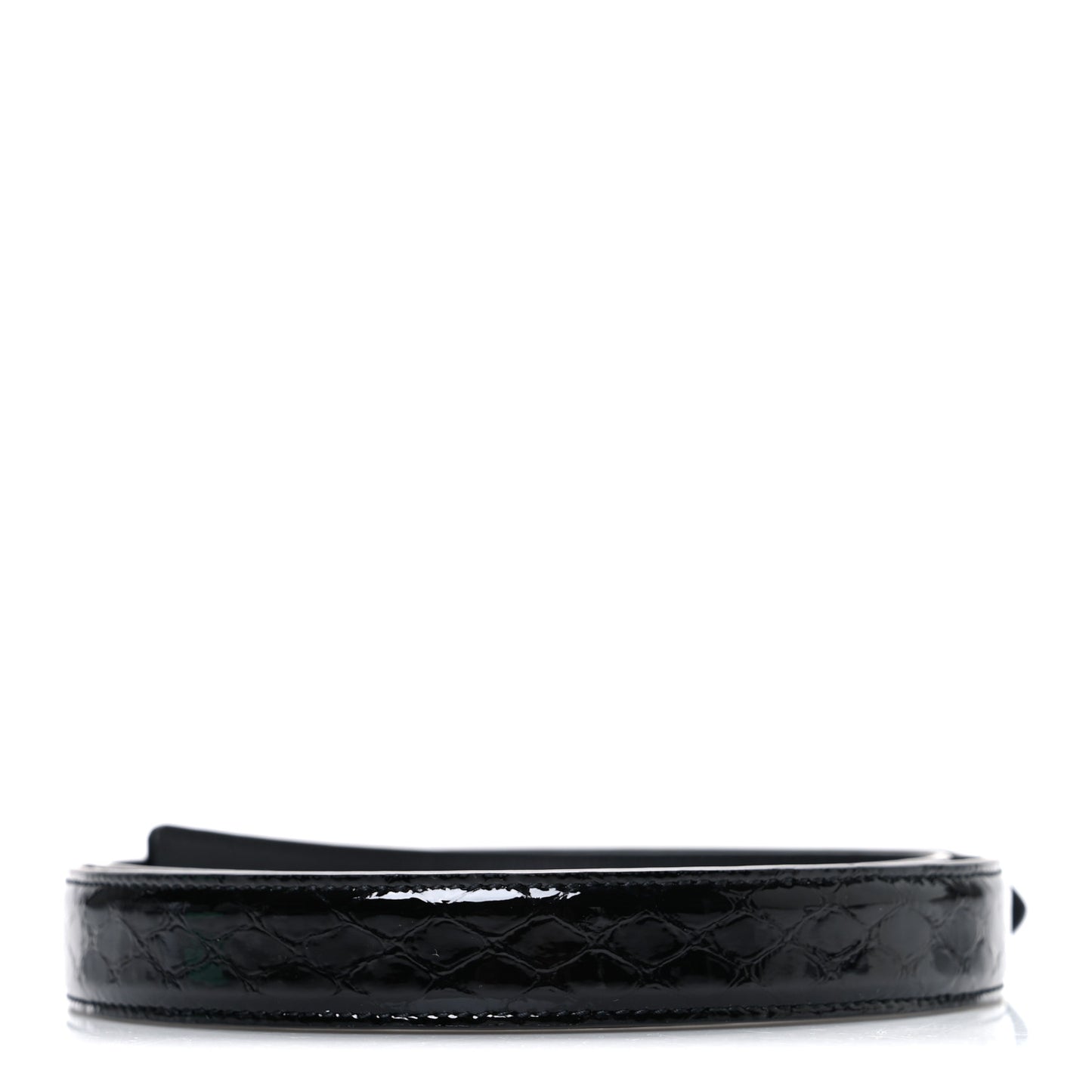 Patent Calfskin Snakeskin Embossed 20mm Cintura Belt 85 34 Black