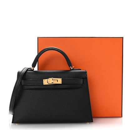 Hermes Epsom Mini Kelly Sellier 20 Black 11 of 11
