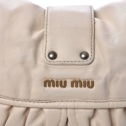 Miu Miu Nappa Matelasse Coffer Hobo Bianco 19 of 23