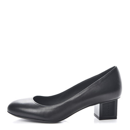 Chanel Lambskin CC Pumps 37 Black 1 of 9