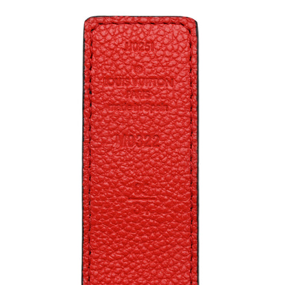 Louis Vuitton Monogram Calfskin 30mm LV Initiales Reversible Belt 85 34 Red 3 of 6