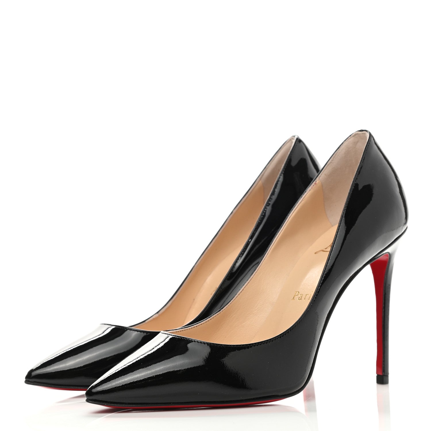 Christian Louboutin Patent Pigalle 100 Pumps 38 Black 3 of 8