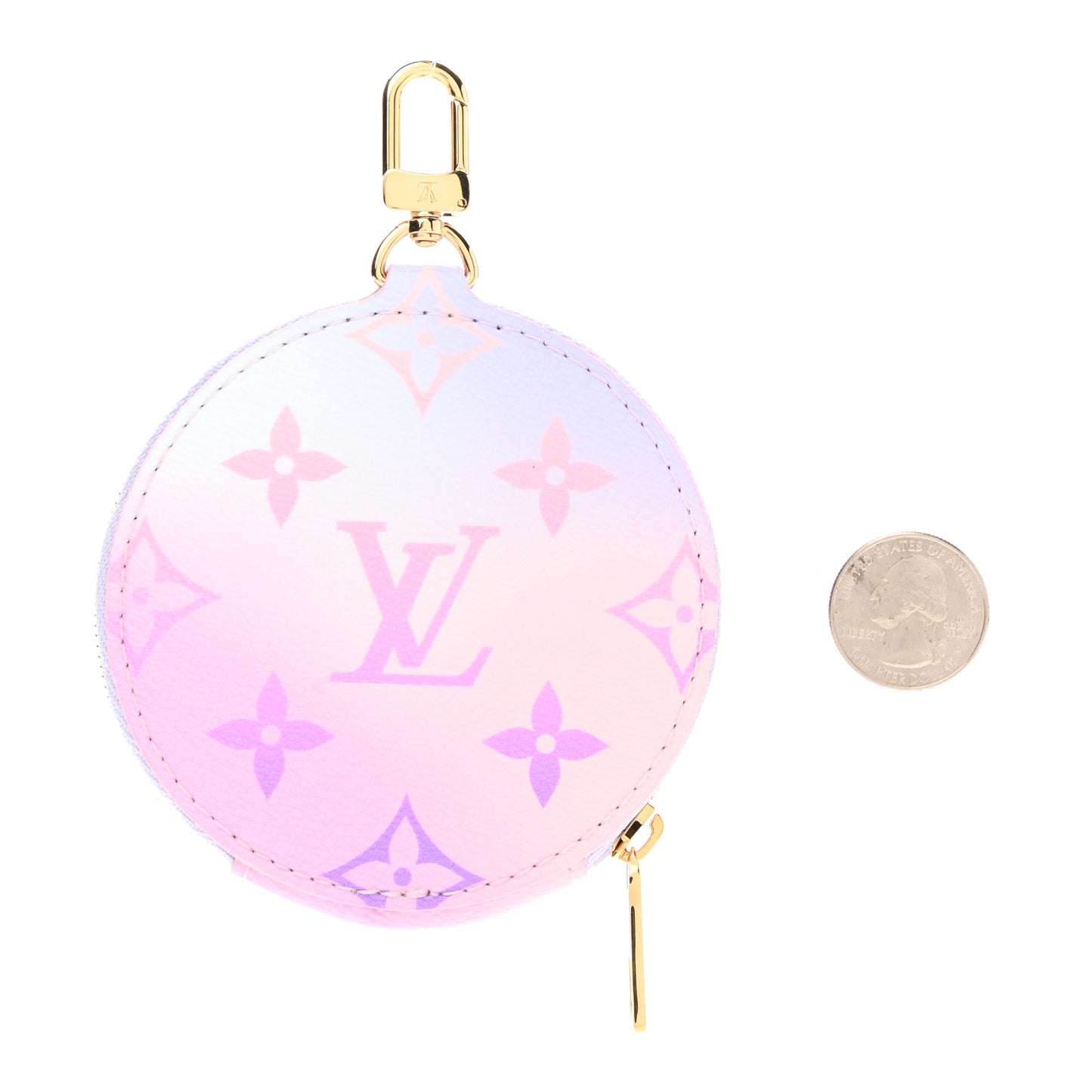 Monogram Spring In The City Papillon BB Round Coin Purse Sunrise Pastel