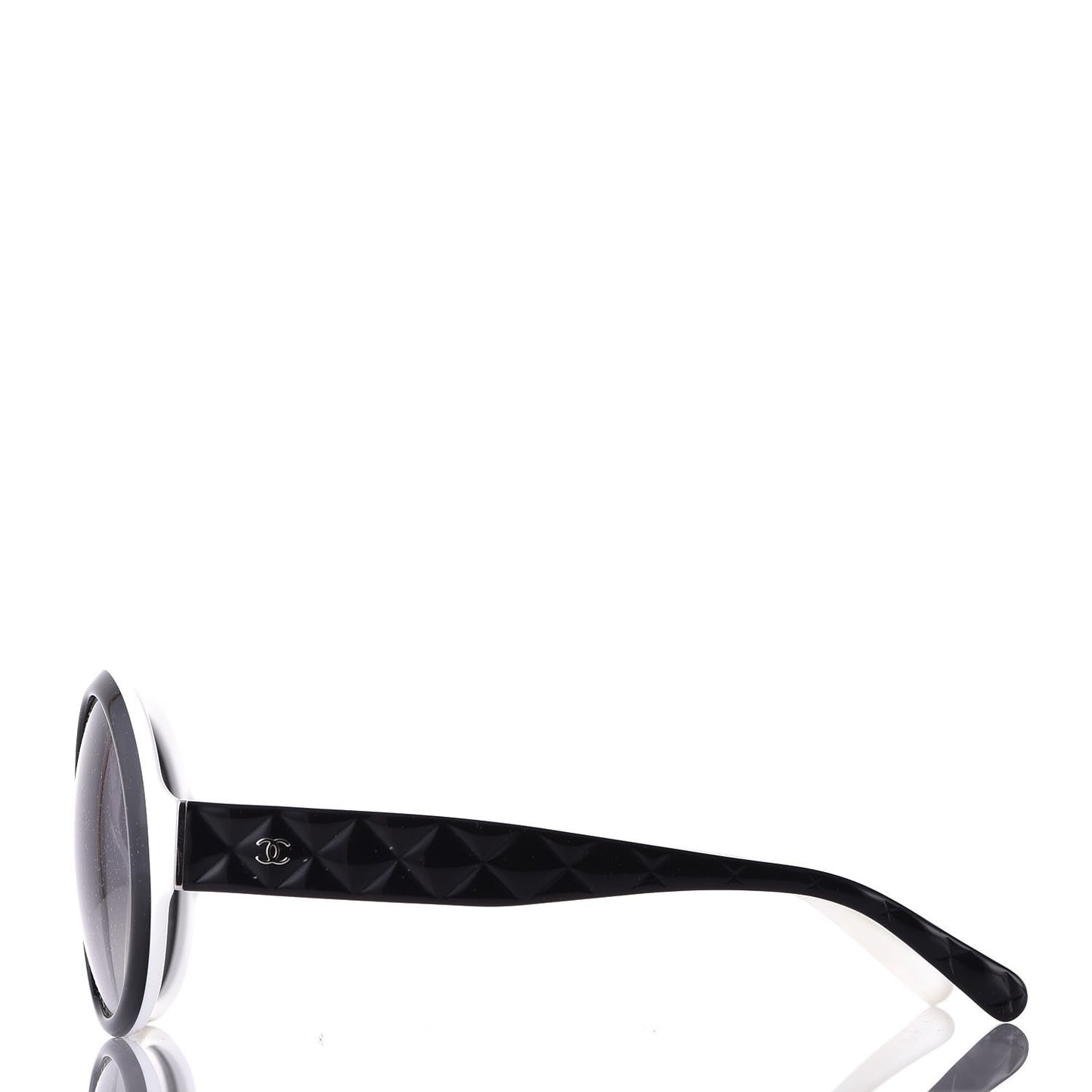 Quilted CC Mod Sunglasses 5120 Black White