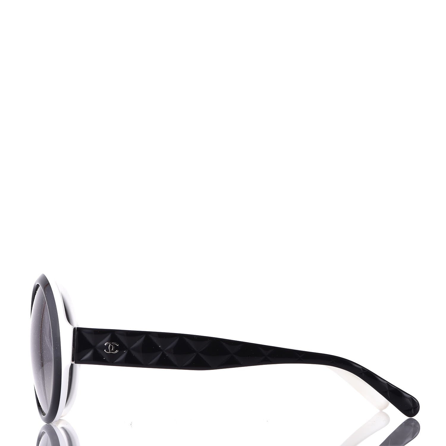 Chanel Quilted CC Mod Sunglasses 5120 Black White 3 of 8