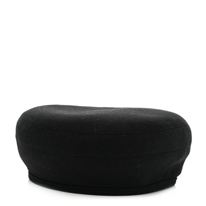 Hermes Cashmere Saint Honore Drap Beret 57 Black 4 of 9