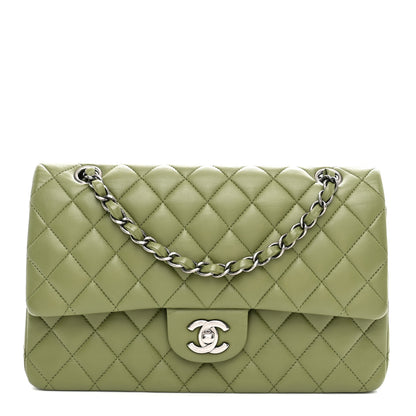 Chanel Lambskin Quilted Medium Double Flap Green 1 of 11