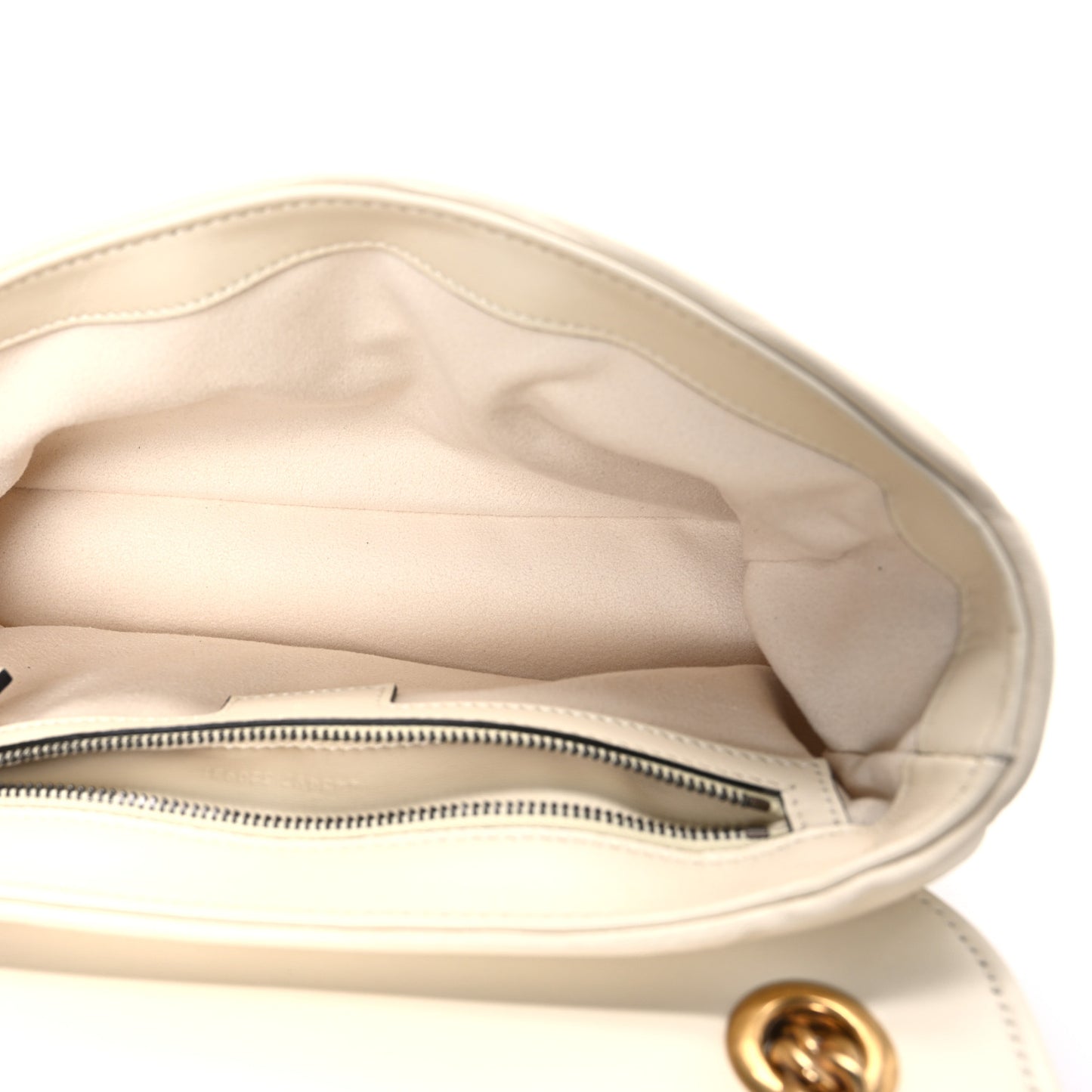 Nappa Matelasse Double G Studs Small Torchon GG Marmont Shoulder Bag Mystic White