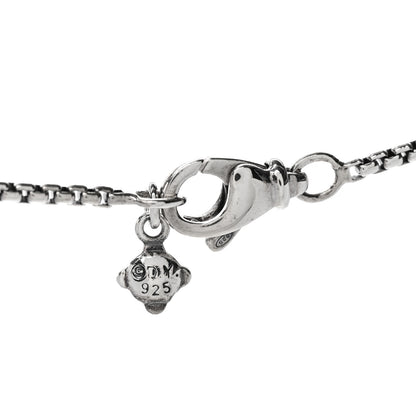 David Yurman Sterling Silver Diamond Petite X Heart Necklace 4 of 4