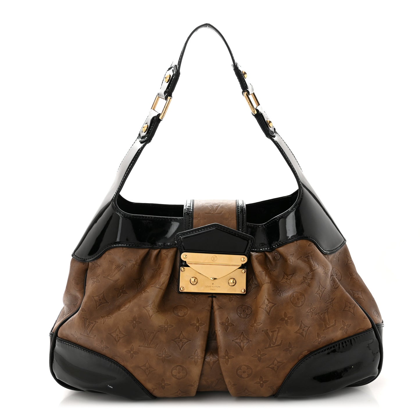 Monogram Embossed Polly Hobo Taupe
