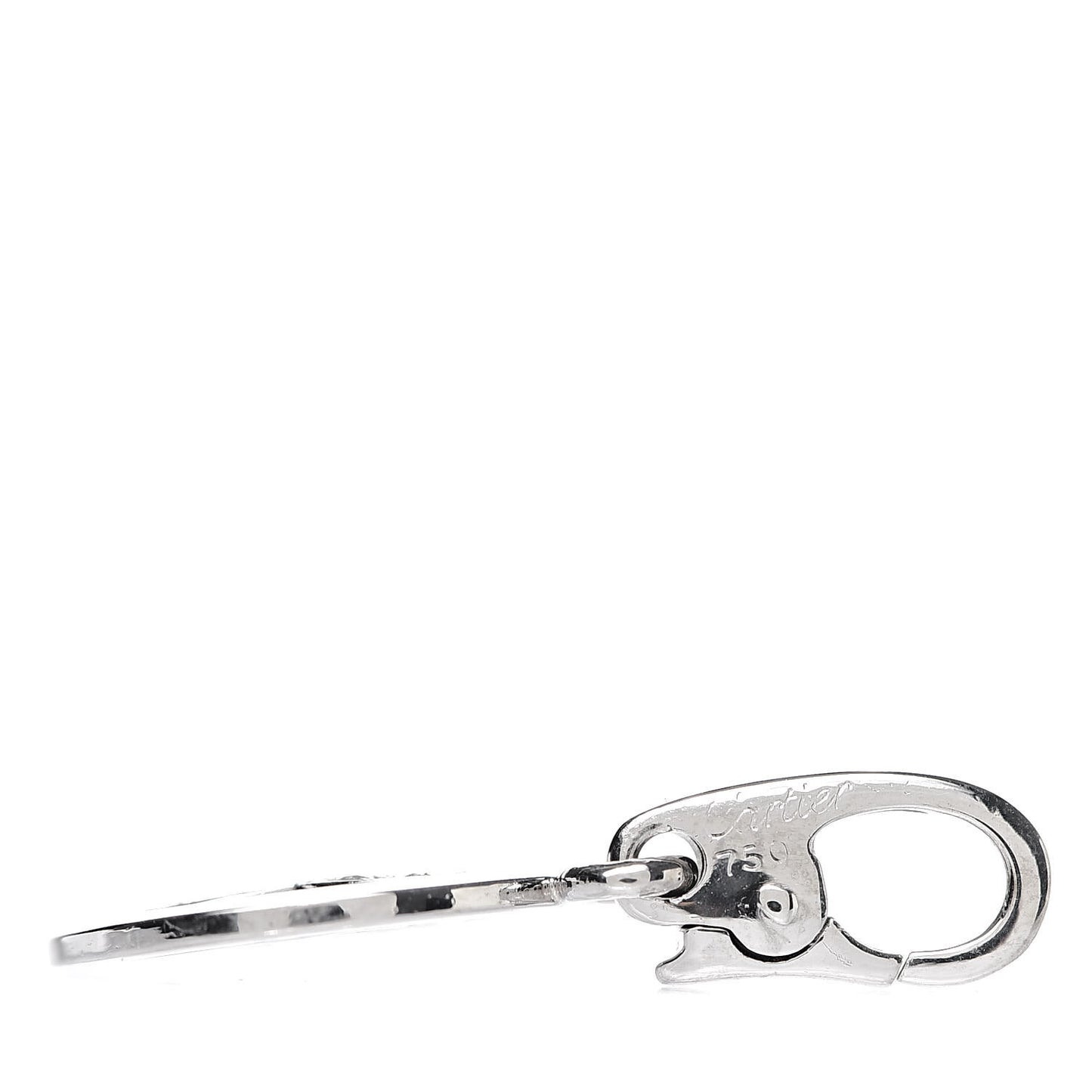 18K White Gold Diamond No. 8 Circle Charm