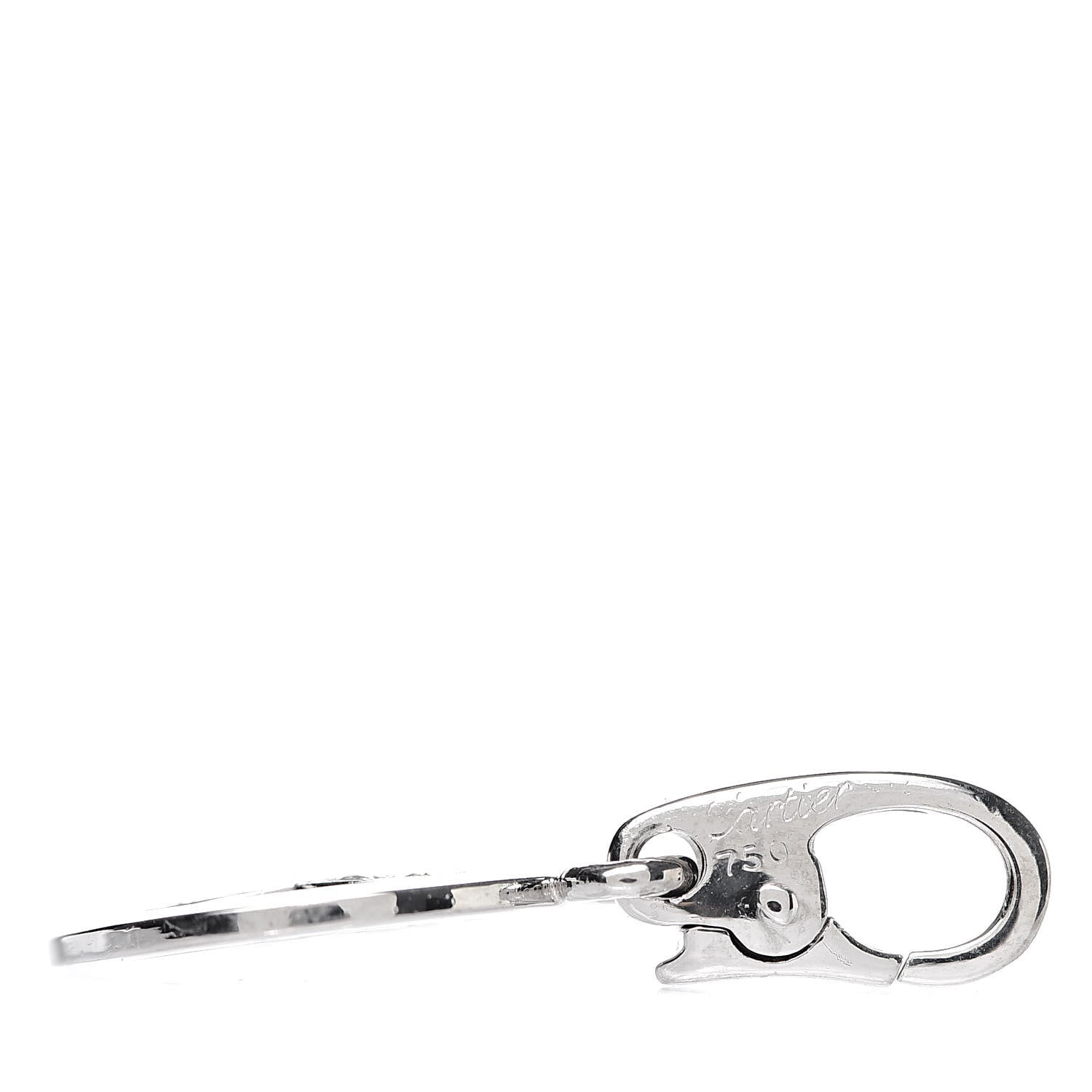 Cartier 18K White Gold Diamond No. 8 Circle Charm 3 of 3