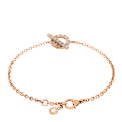 Hermes 18K Rose Gold Diamond Finesse Bracelet SH 2 of 4