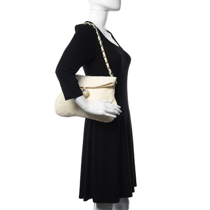 Chanel Lambskin Coco Ball Fold Over Bag White 2 of 10