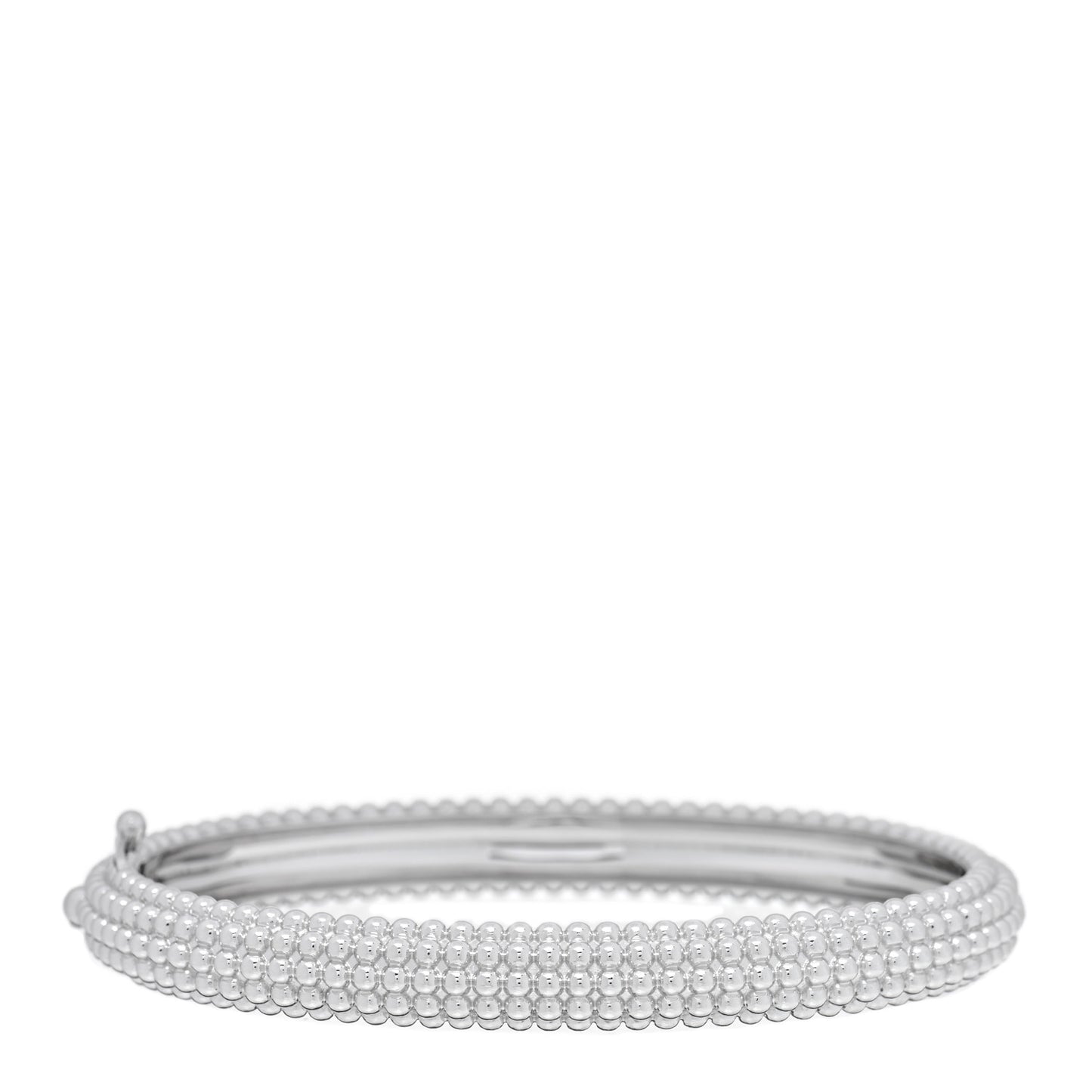 18K White Gold Perlee Pearls of Gold 5 Row Bracelet M