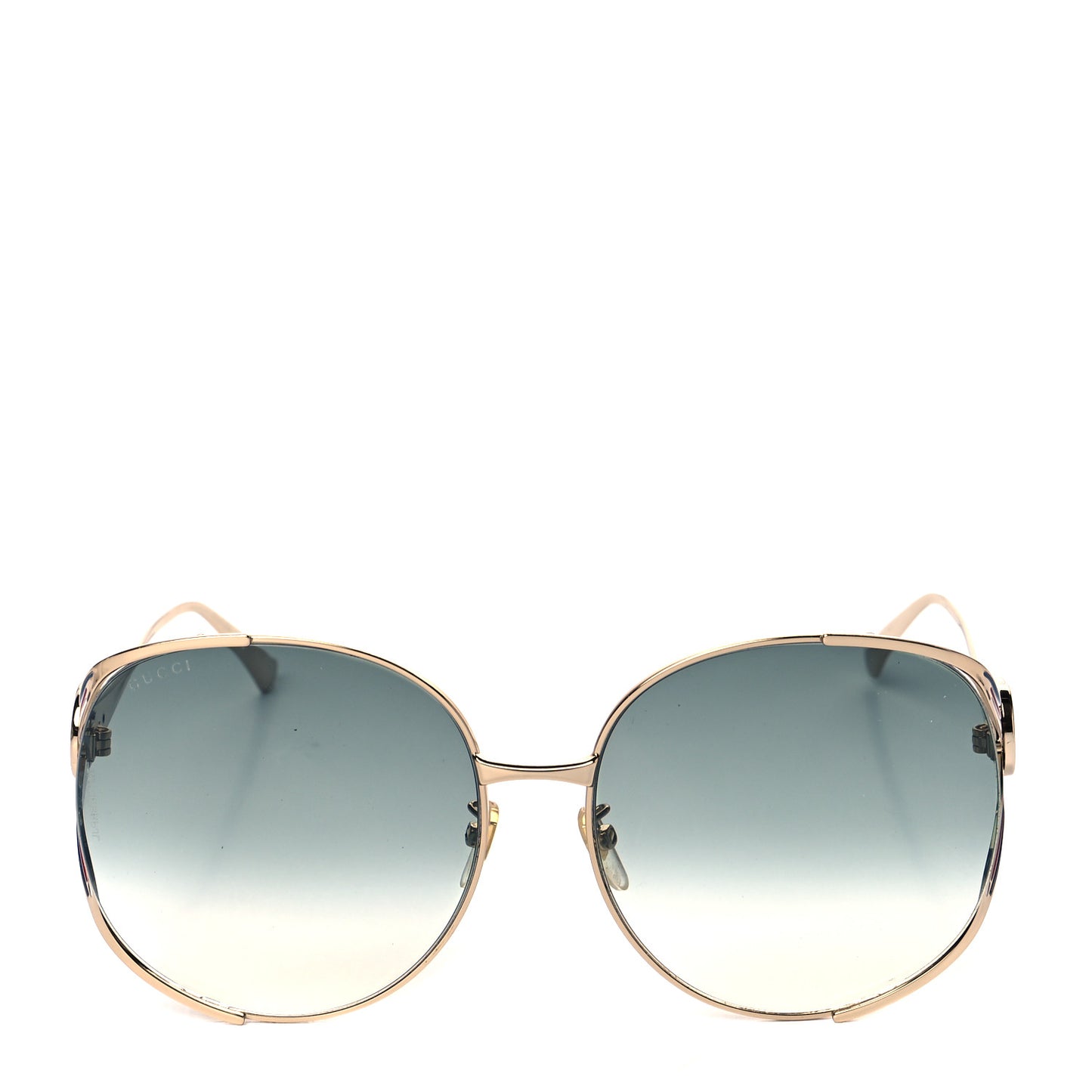 Metal Oversized Round Frame GG0225S Sunglasses Gold