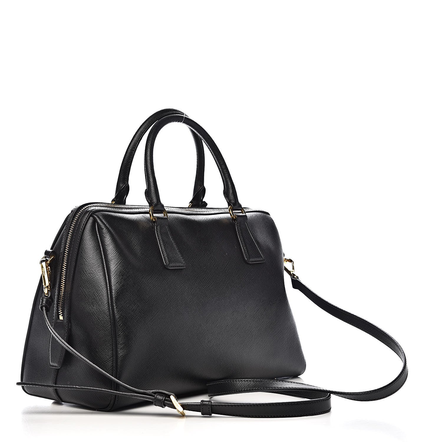 Prada Saffiano Lux Bowler Black 3 of 14