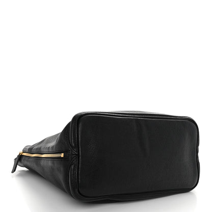 Alexander McQueen Pebbled Calfskin Skull Padlock Tote Black 4 of 11