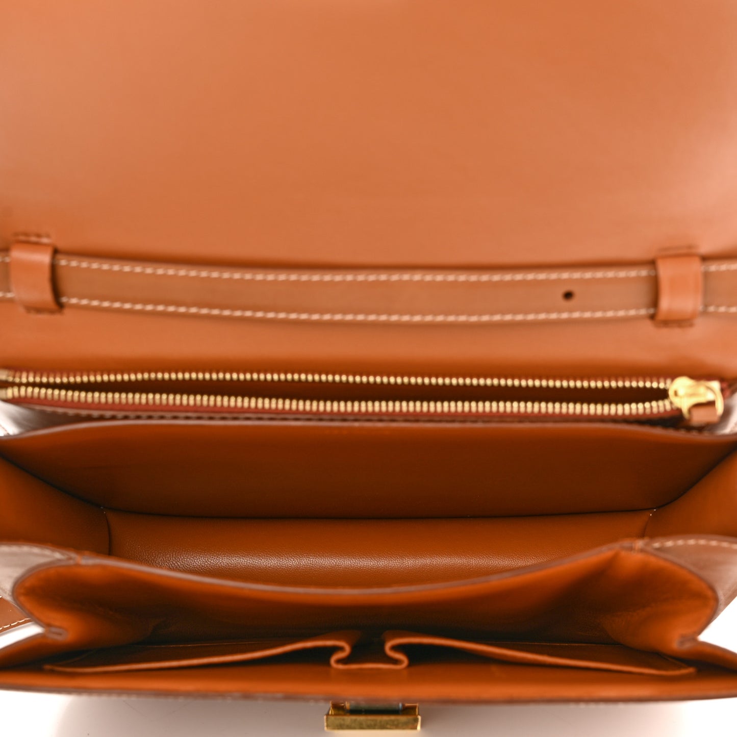 Natural Calfskin Medium Classic Box Flap Bag Tan