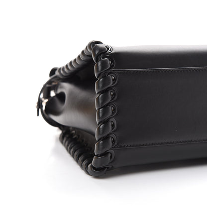 Fendi Nappa Lace Up Mini Peekaboo Iconic Satchel Black 10 of 14