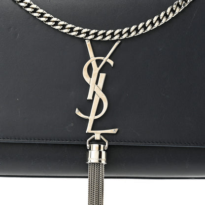 Saint Laurent Smooth Calfskin Medium Classic Monogram Kate Tassel Satchel Marine 7 of 10