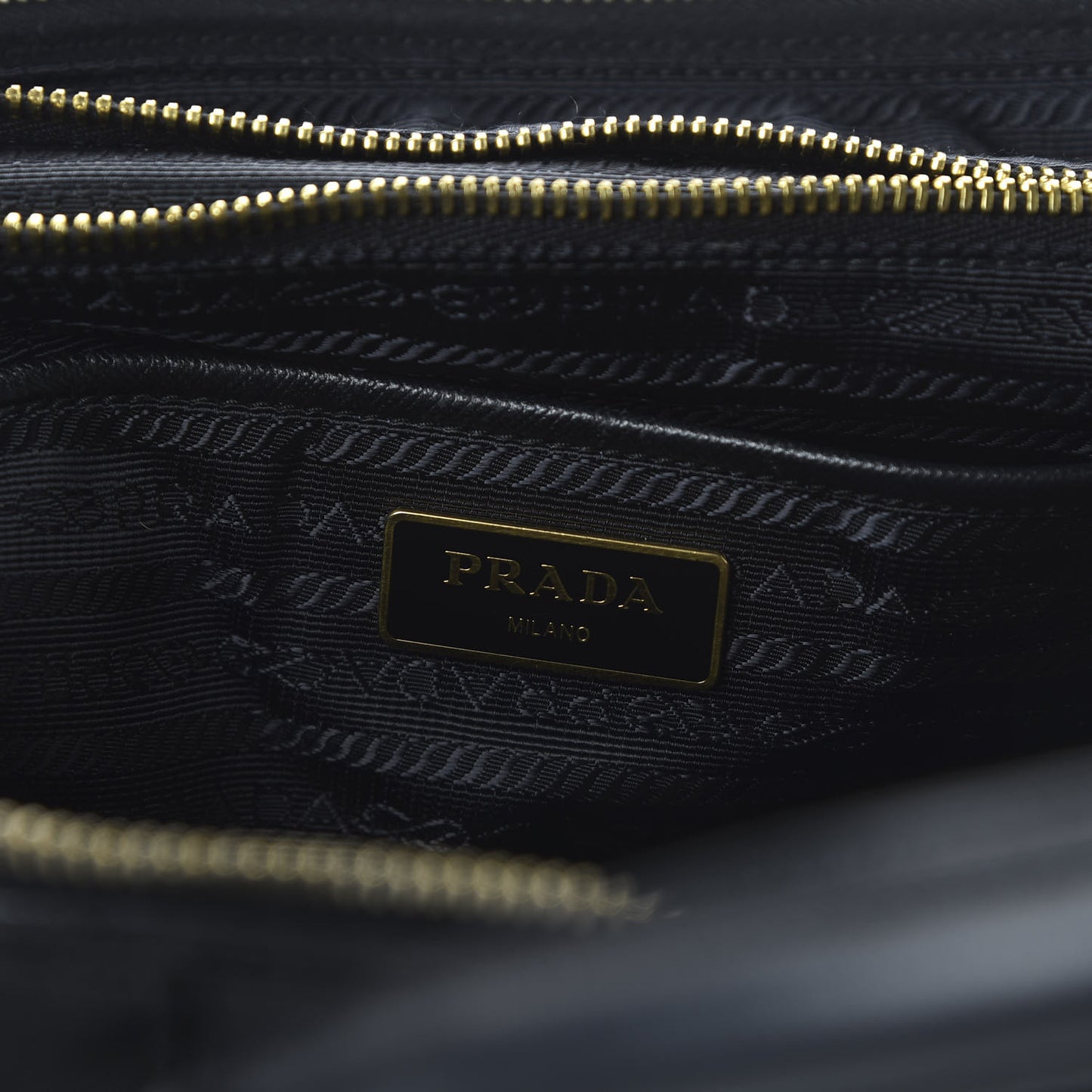 Tessuto Nylon Saffiano Tote Black