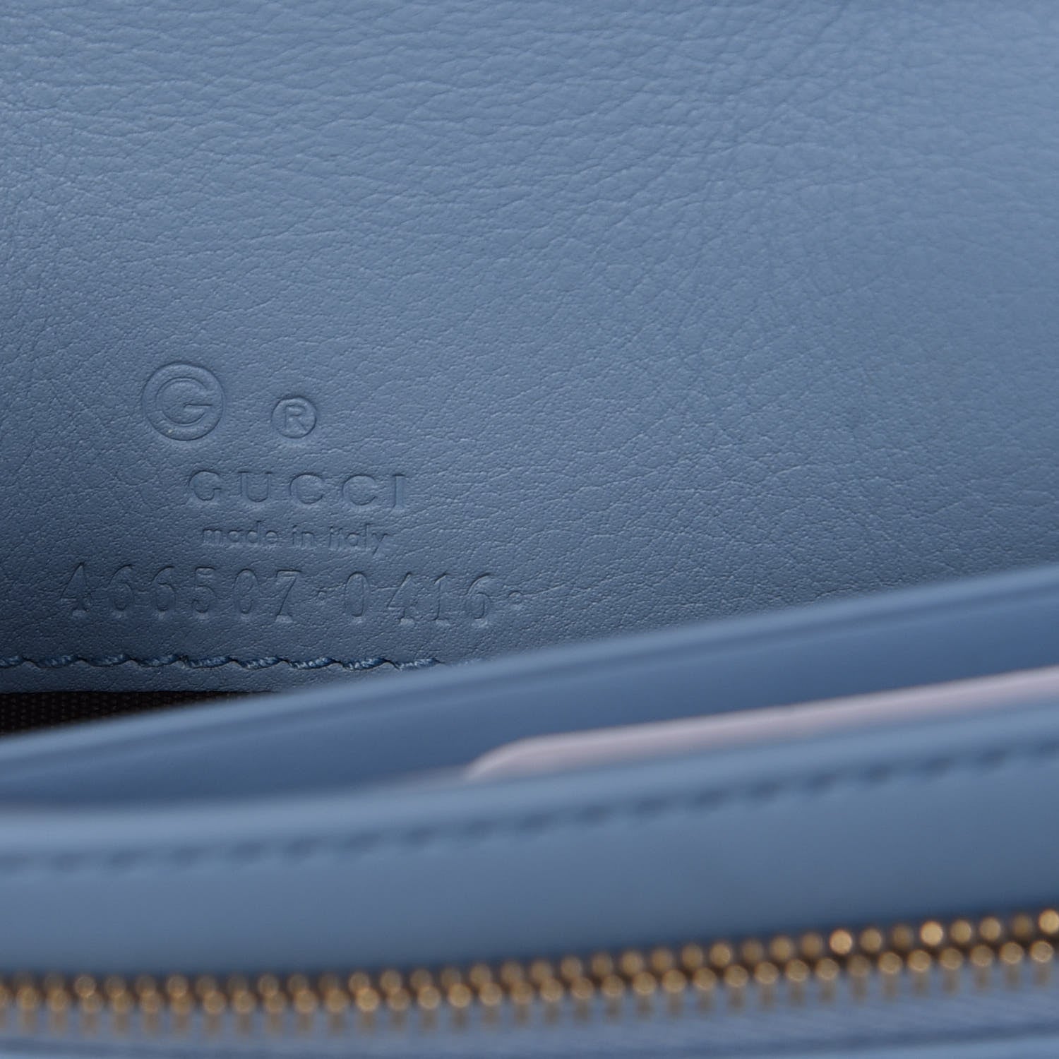 Gucci Microguccissima Crossbody Wallet Mineral Blue 10 of 11