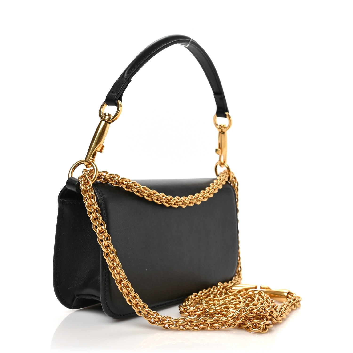 Valentino Garavani Calfskin Vlogo Small Loco Shoulder Bag Black 3 of 9