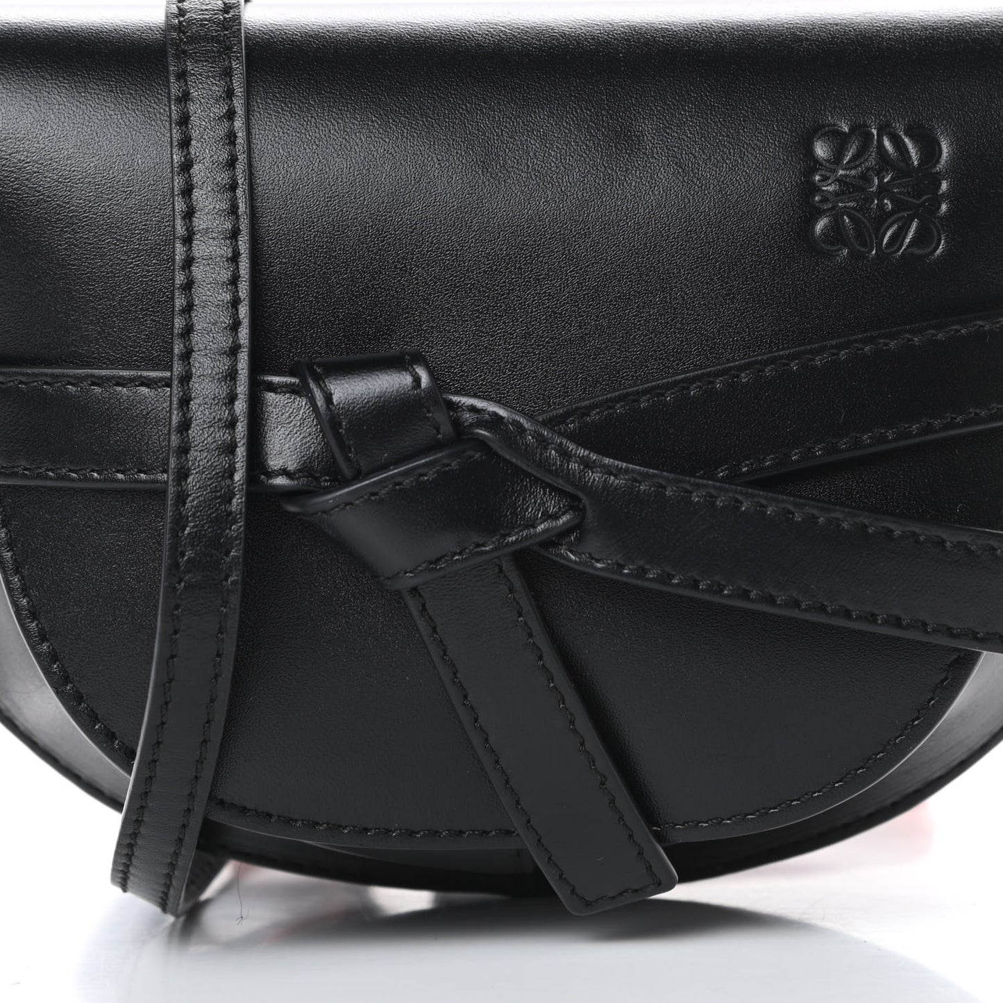 Calfskin Mini Gate Crossbody Bag Black