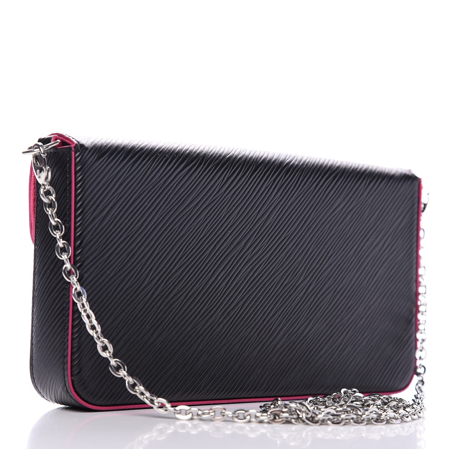 Louis Vuitton Epi Pochette Felicie Black Hot Pink 3 of 10