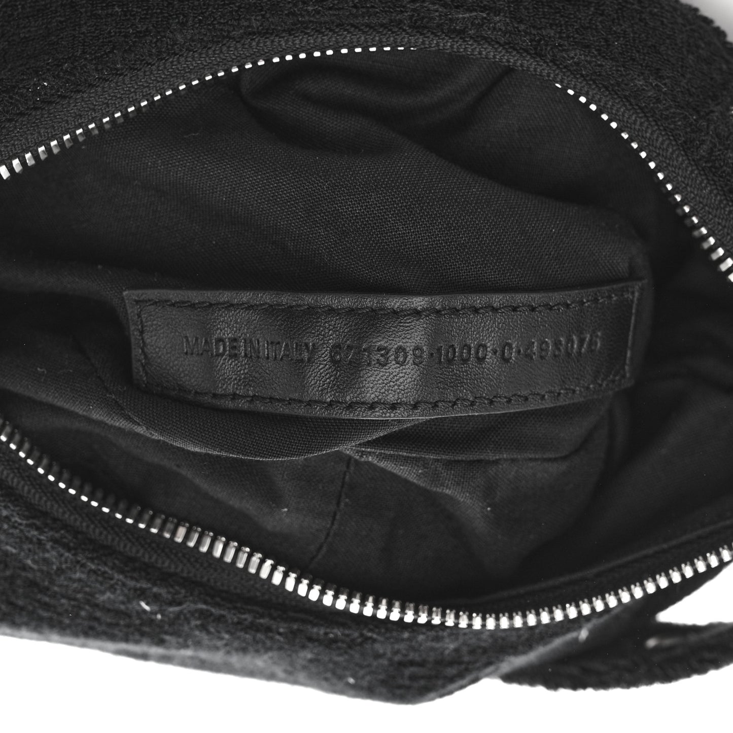 Terry Cloth Le Cagole Shoulder Bag XS Black