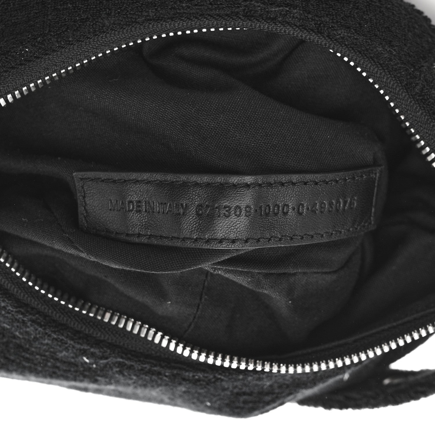 Balenciaga Terry Cloth Le Cagole Shoulder Bag XS Black 7 of 11