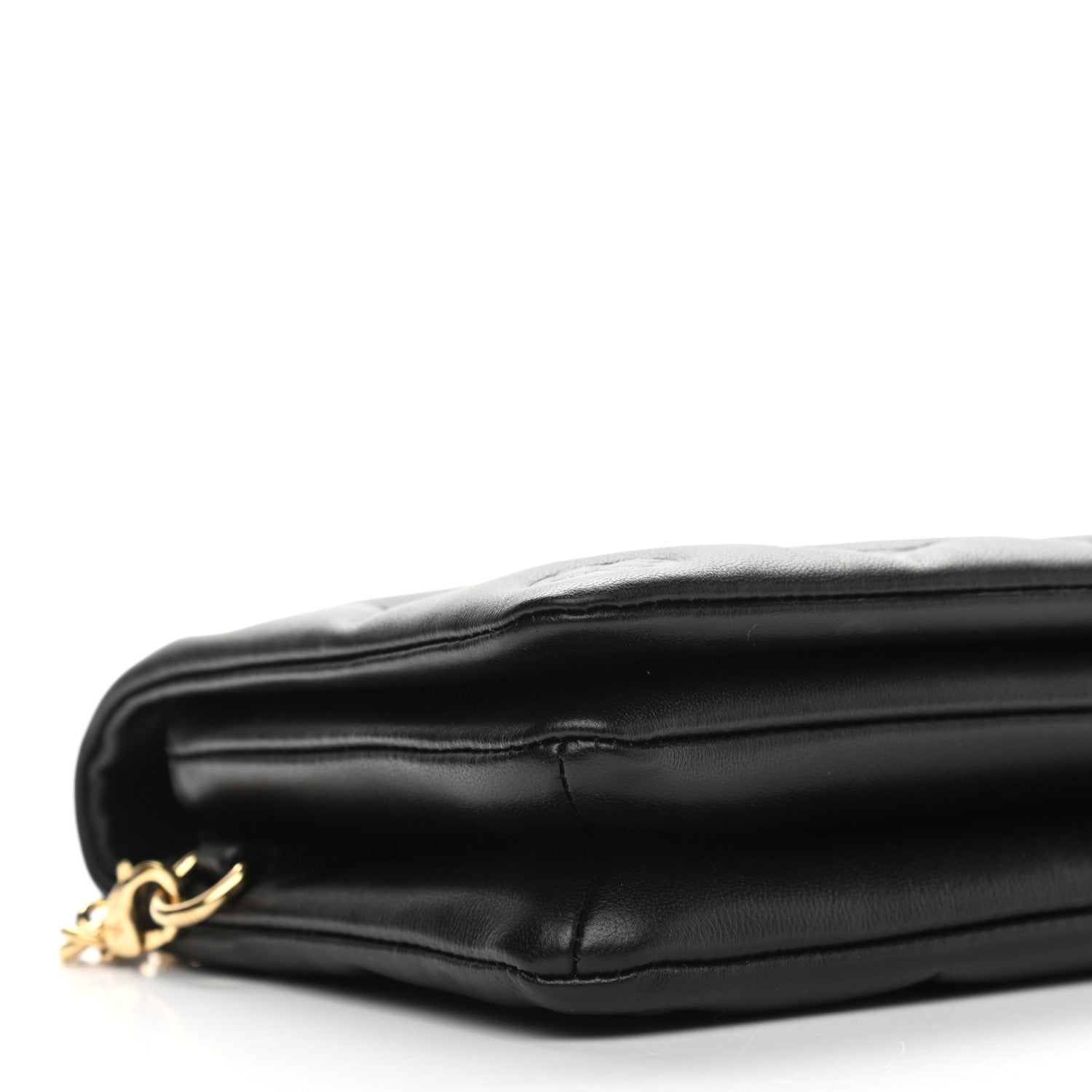 Louis Vuitton Lambskin Embossed Monogram Pochette Coussin Black 7 of 8