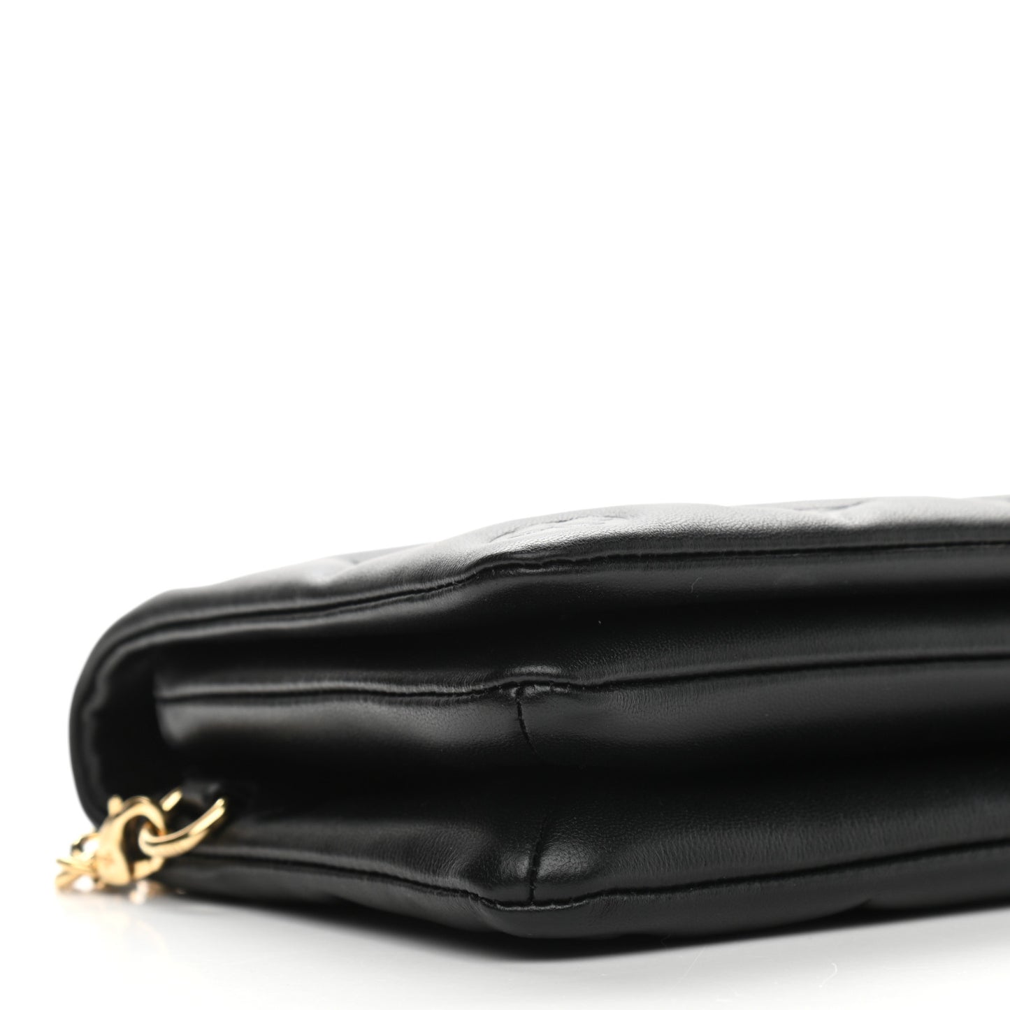 Lambskin Embossed Monogram Pochette Coussin Black