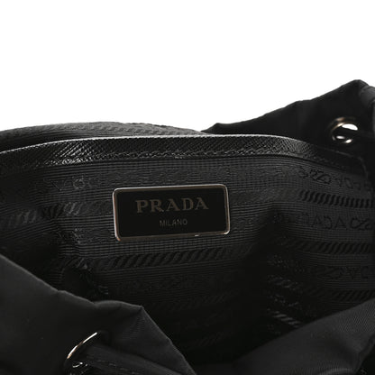 Prada Tessuto Nylon Saffiano Small Backpack Black 6 of 9
