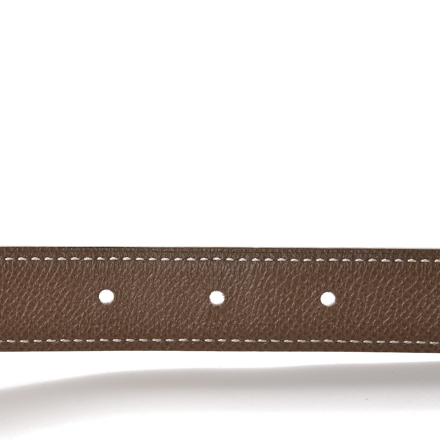 Epsom Swift Lizard 24mm Mini Constance H Belt 80 Etoupe Black Ombre