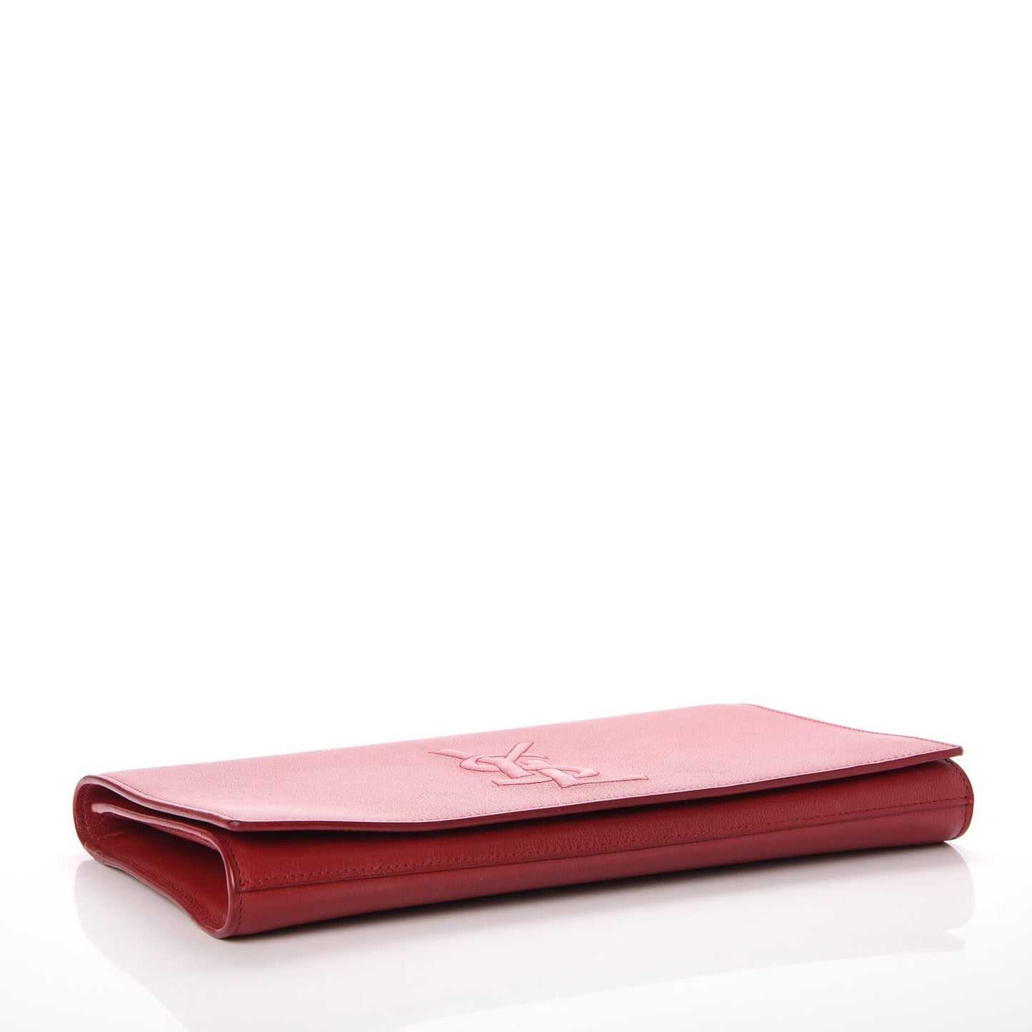 Calfskin Monogram Large Belle De Jour Clutch Red