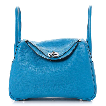 Hermes Taurillon Clemence Bi-Color Lindy 26 Bleu Zanzibar Malachite 1 of 8