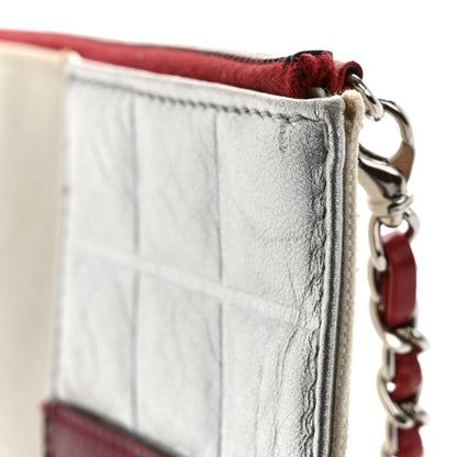 Chanel Canvas Metallic Lambskin Quilted Flag CC Pochette White 10 of 13