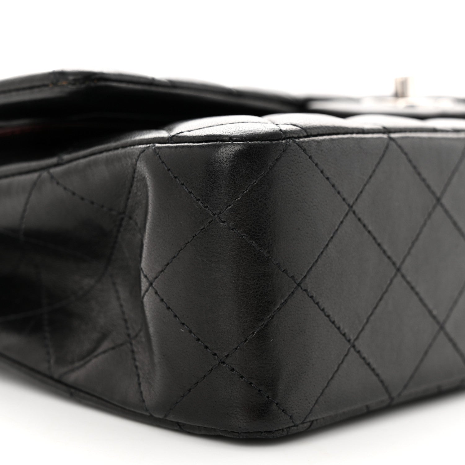 Chanel Lambskin Quilted Medium Double Flap Black 9 of 13