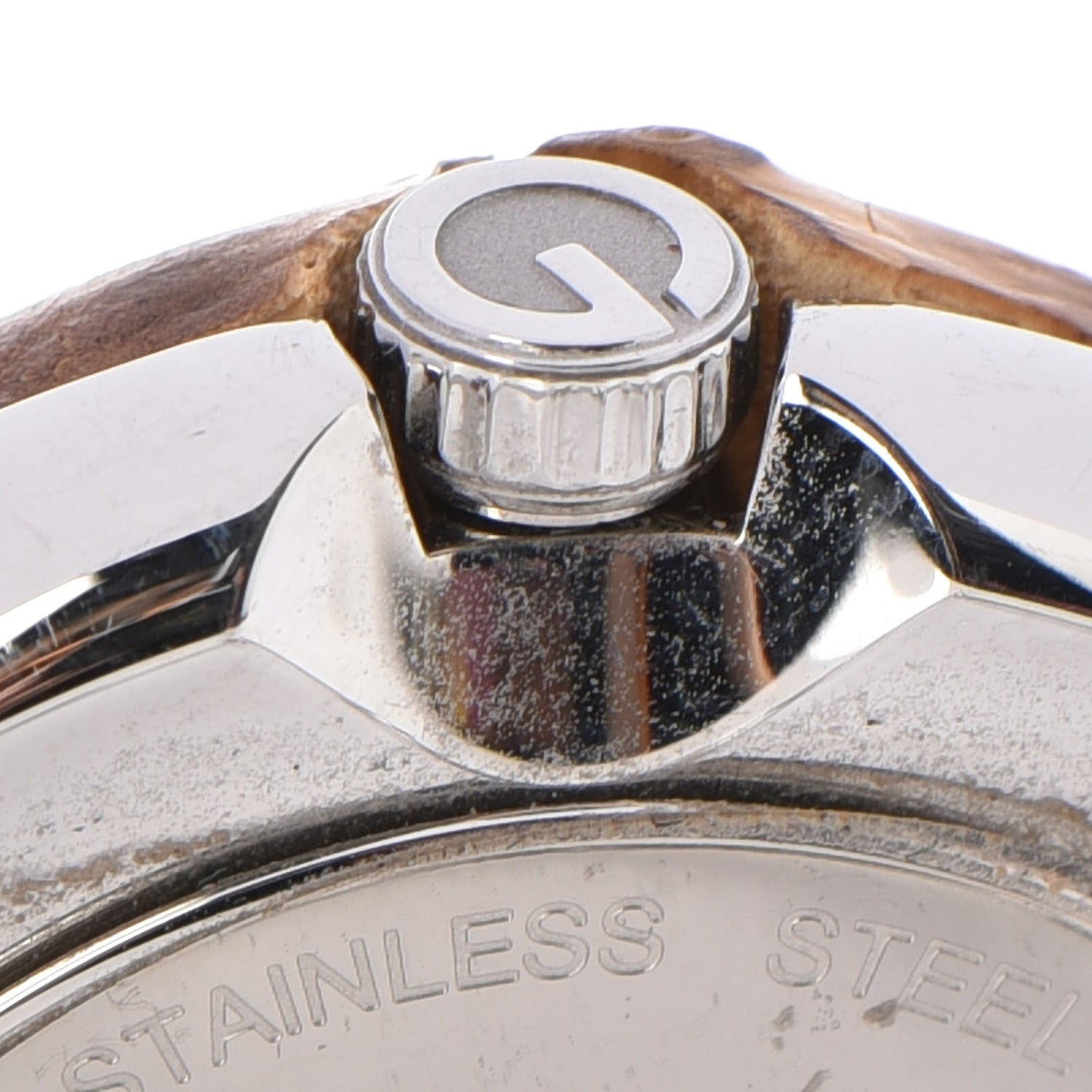 Stainless Steel Bamboo 35mm Quartz Watch Brown