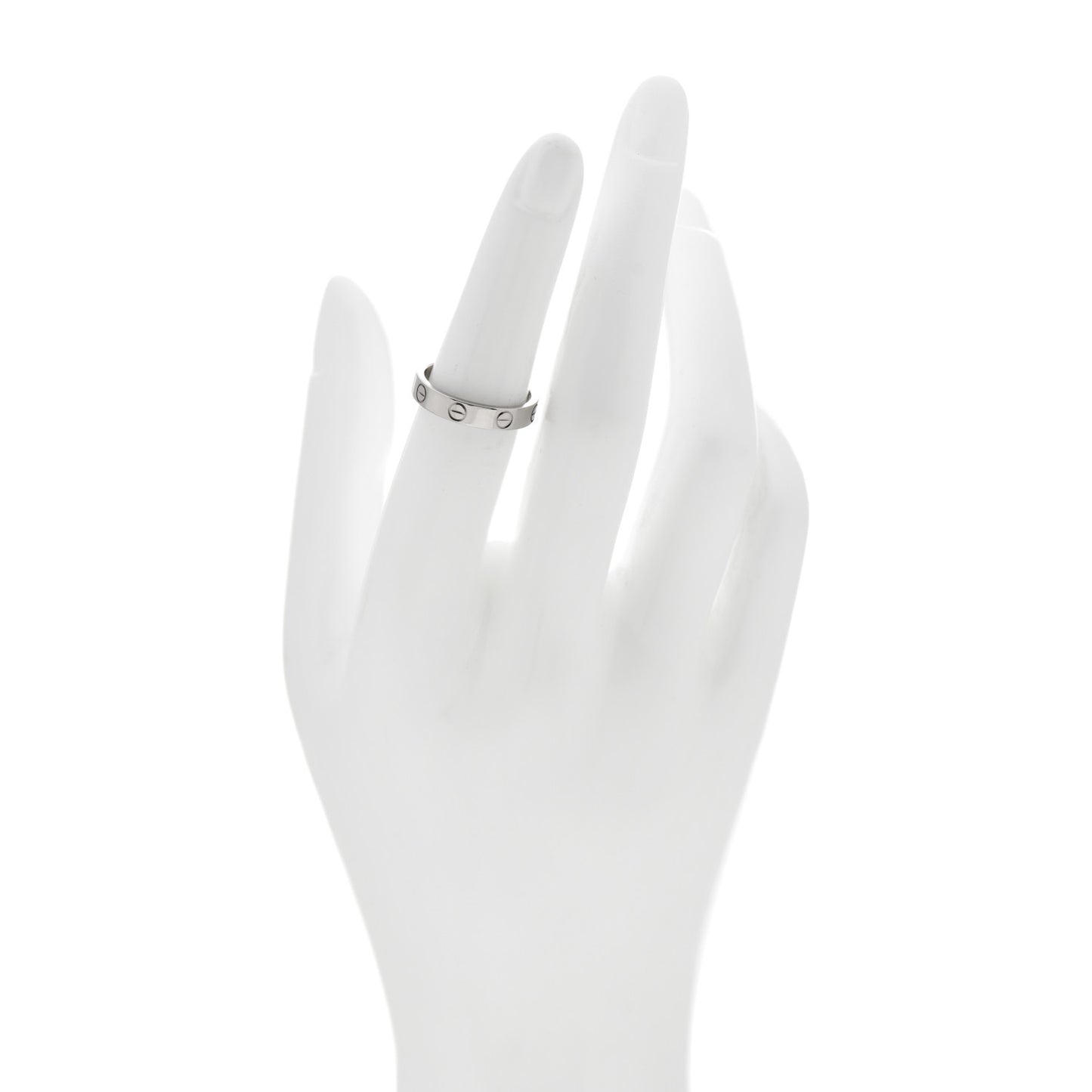 18K White Gold 3.5mm LOVE Wedding Band Ring 51 5.75