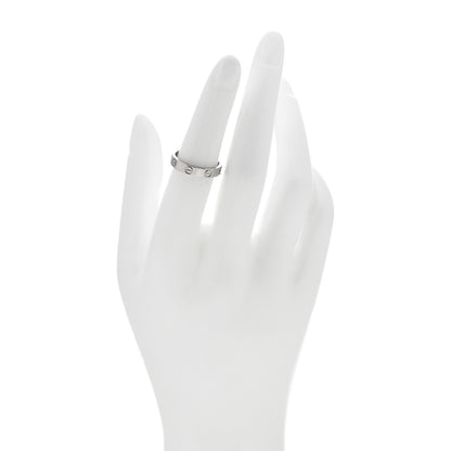 Cartier 18K White Gold 3.5mm LOVE Wedding Band Ring 51 5.75 2 of 5