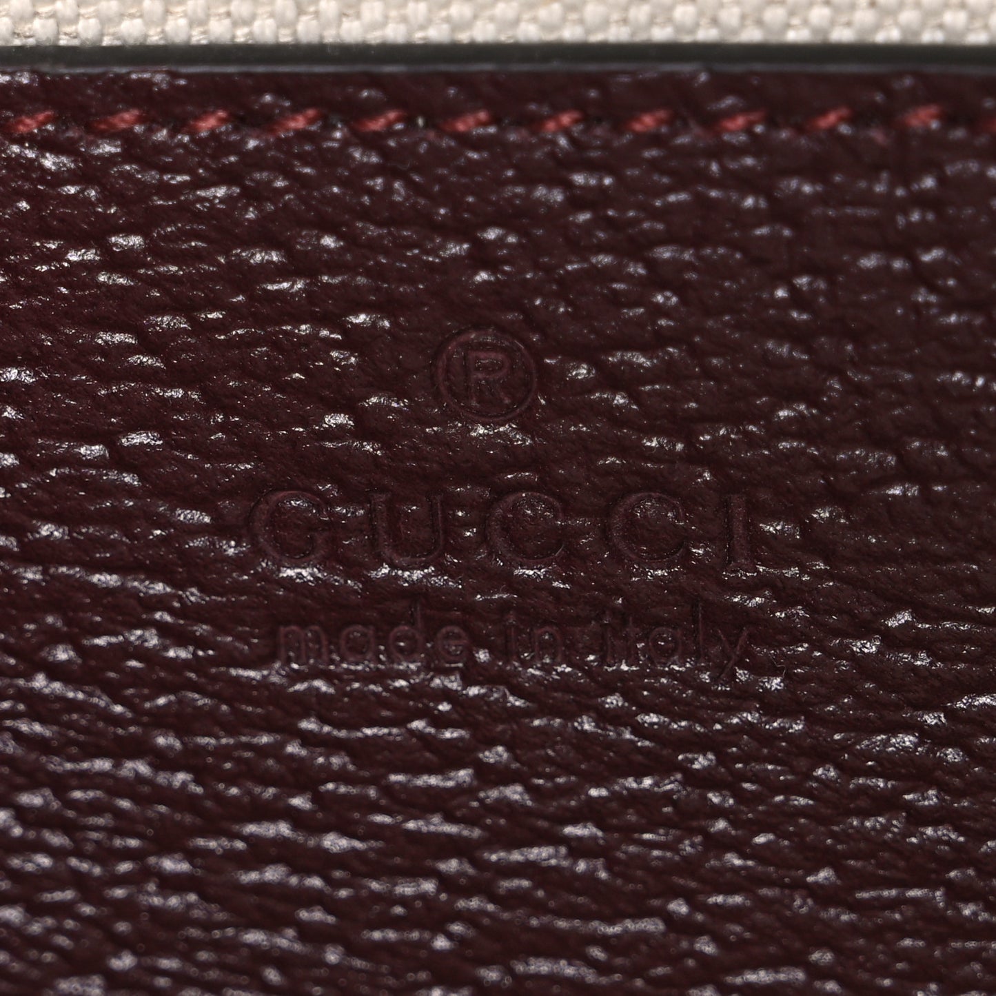 Monogram GG Mignon Textured Dollar Calfskin GG Supreme Monogram Quilted Small Crossbody Bag  Burgundy Beige Ebony