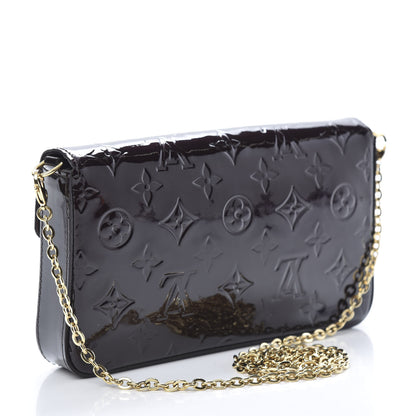 Louis Vuitton Vernis Pochette Felicie Chain Wallet Amarante 4 of 14