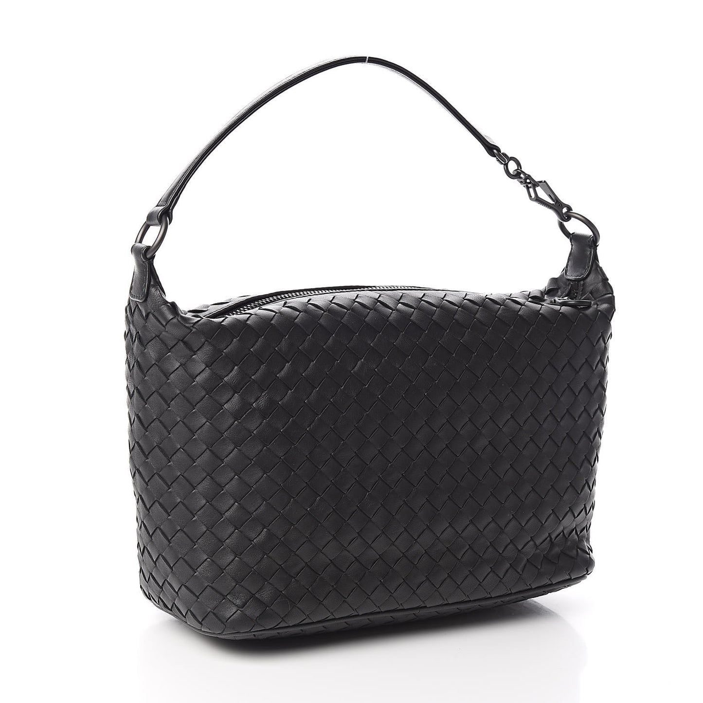 Nappa Intrecciato Small Shoulder Bag Black