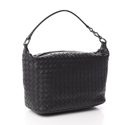Bottega Veneta Nappa Intrecciato Small Shoulder Bag Black 3 of 10