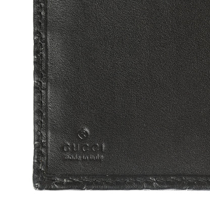 Gucci Guccissima Metal Bar Continental Flap Wallet Black 6 of 7