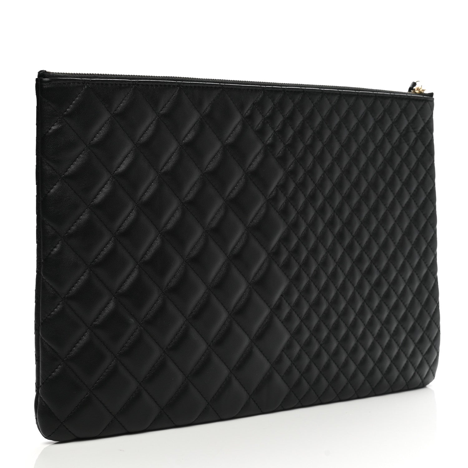 Chanel Lambskin Bi Quilted Large Cosmetic Case Black 3 of 7